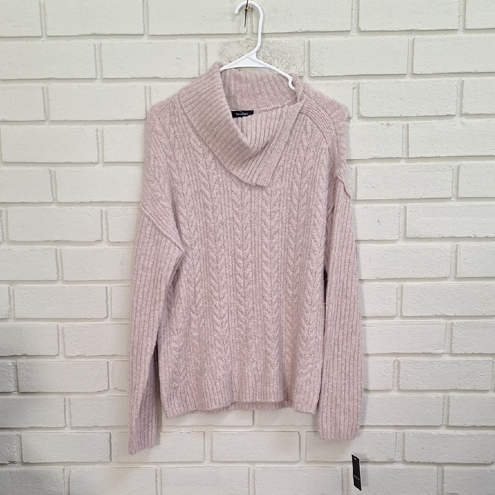 Verve Ami Elegant Light Pink Cowl Neck Sweater. Size Medium NWT